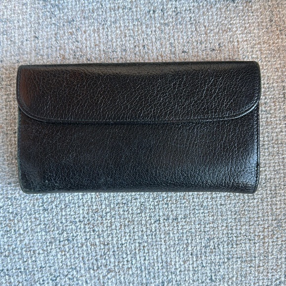 EUC Miu Miu Black and Gold Pebbled Leather Clutch - Picture 15 of 16